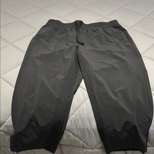 Talbots Black Track Pants with Elastic Waistband and Tapered Legs